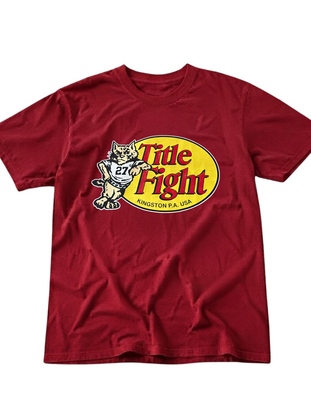 Gildan Title Fight Graphic Tee in Deep Red